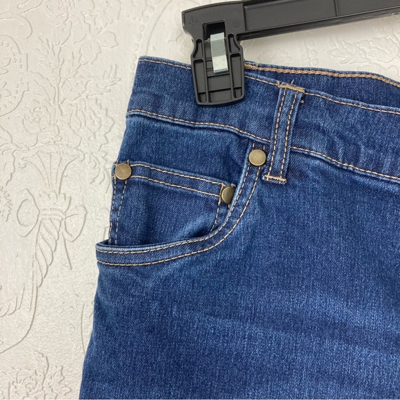 woman within Premium Straight-Leg Jean Medium Stonewash Sanded 14W - Picture 7 of 16